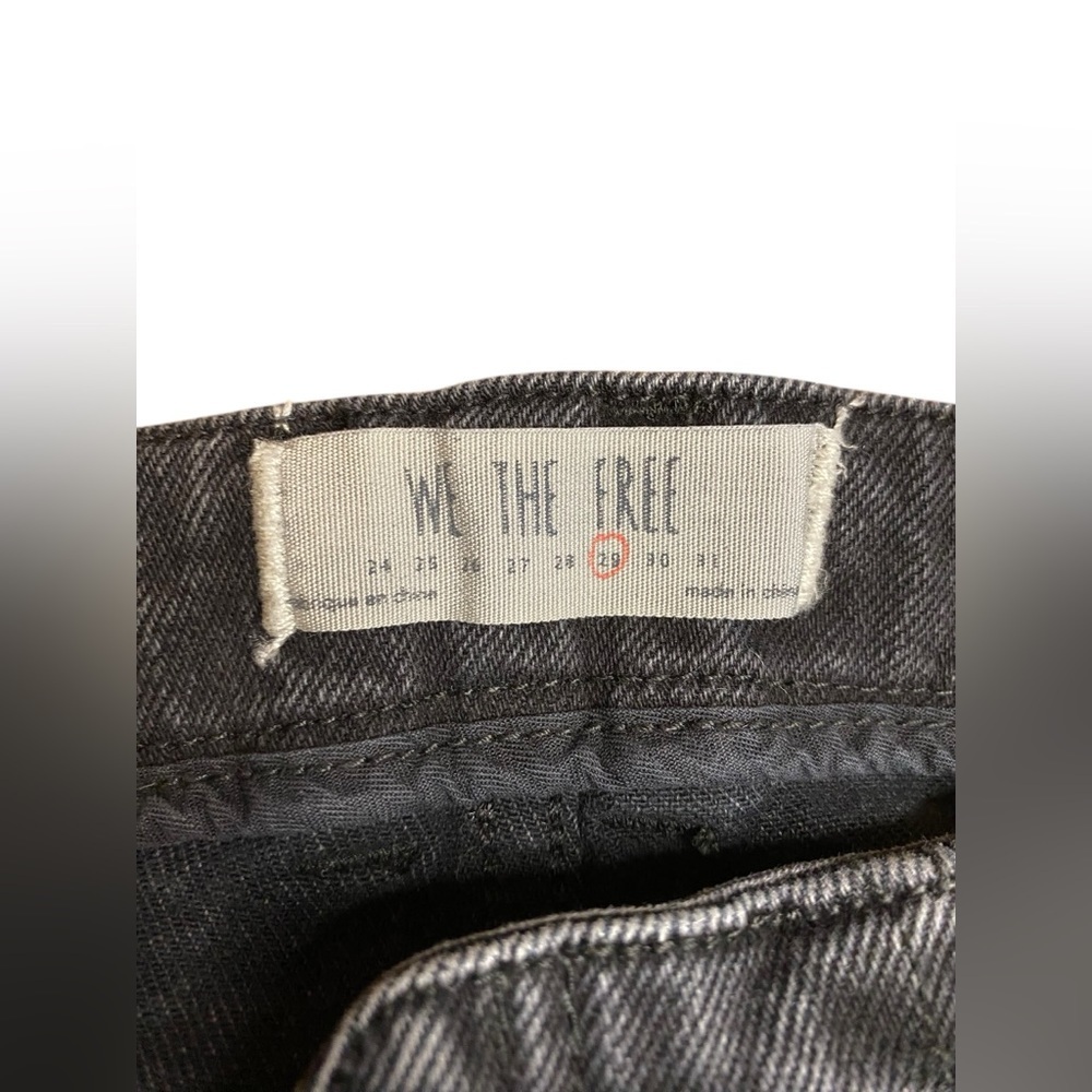 Free People Black Denim Mini Skirt Women’s 6 29 Moto Summer Fall Grunge 90s Punk - Picture 5 of 6